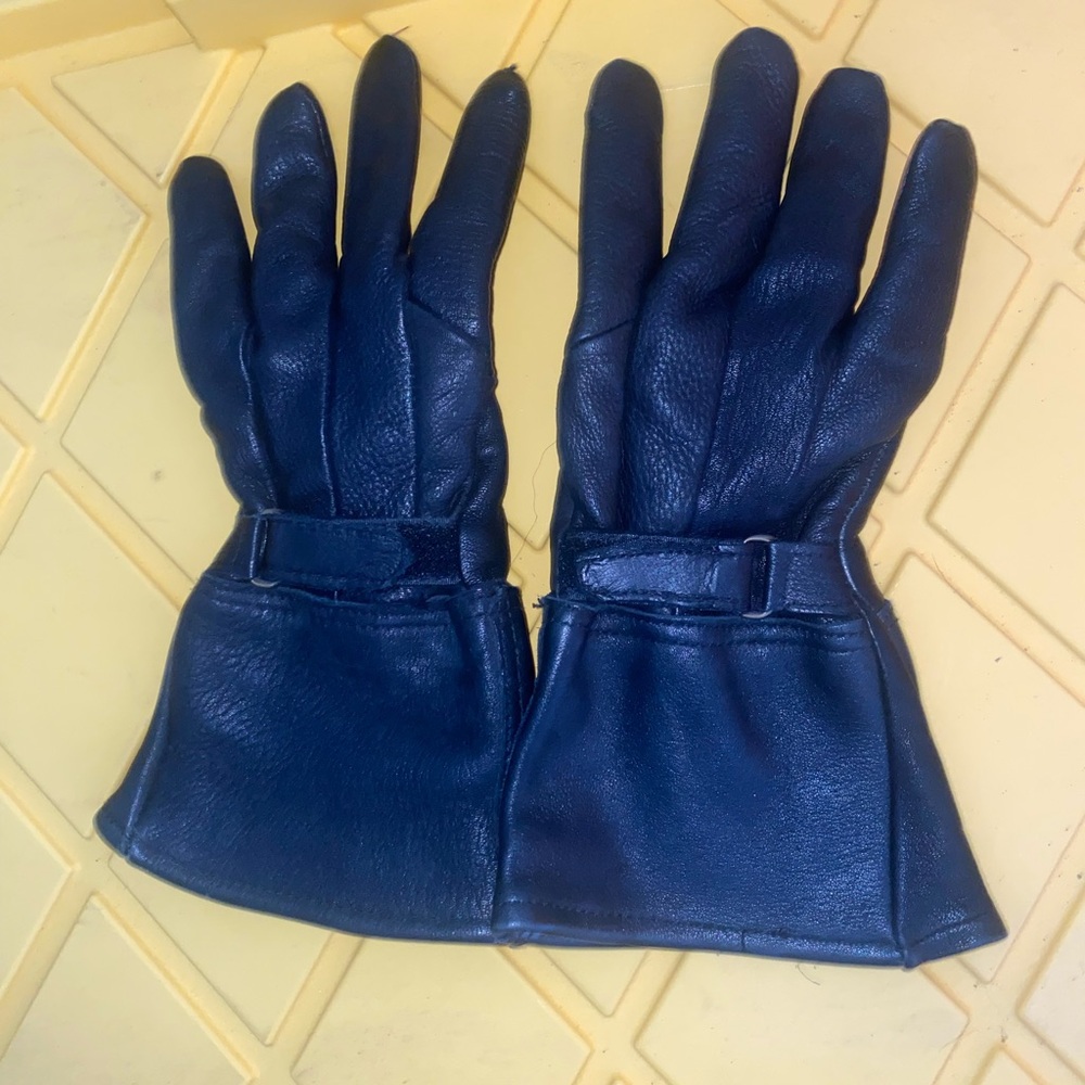 3M Thinsulate Navy Leather Gloves